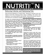 nutrition fact sheet